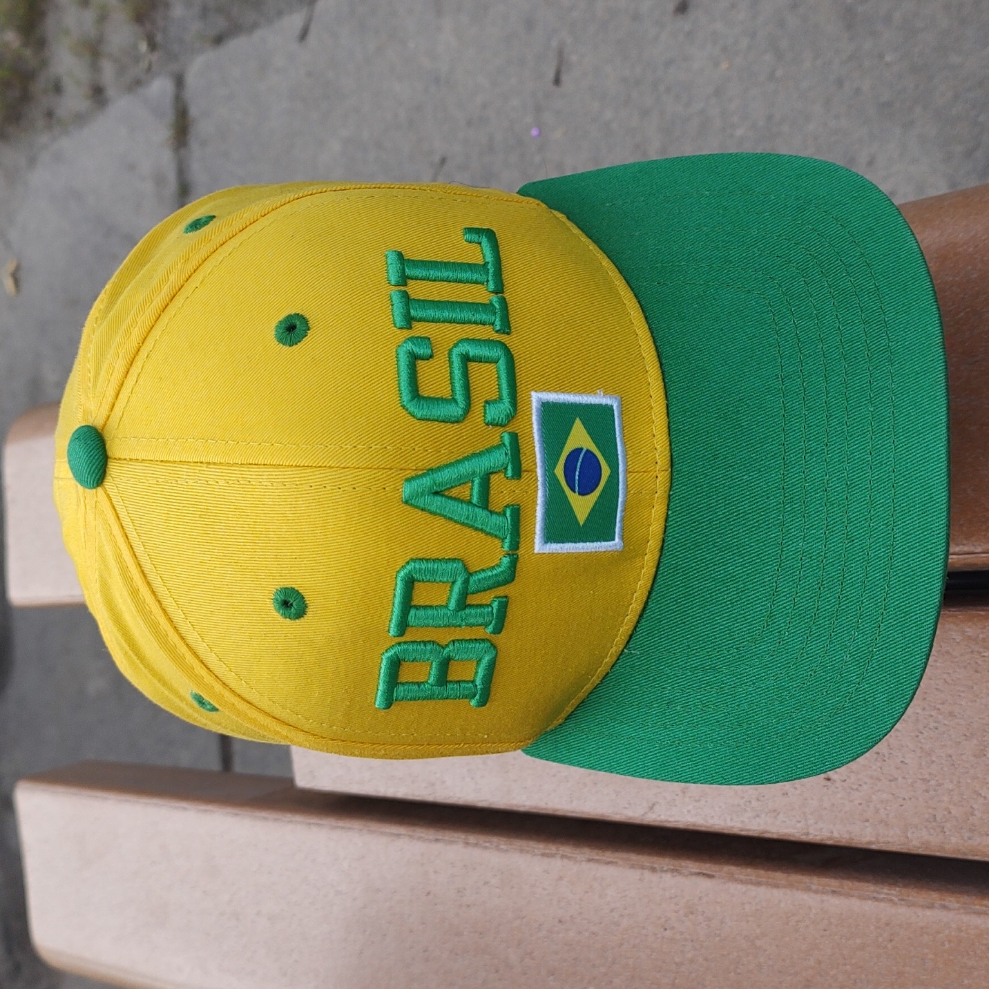 Brasil Embroidered Snapback Hat Cap